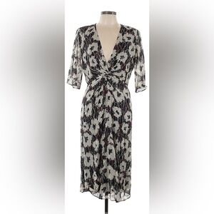 ba&sh Monochrome Patterned Midi Dress